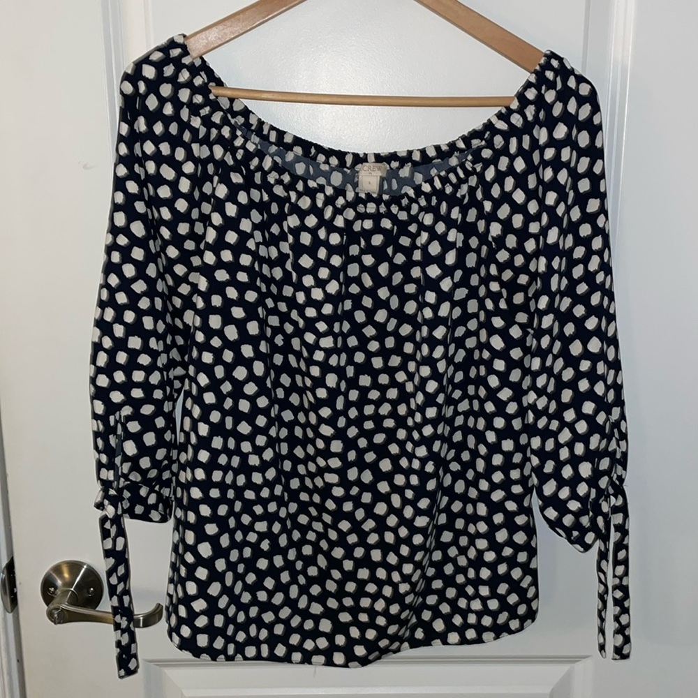 NAVY BLUE J.CREW BLOUSE